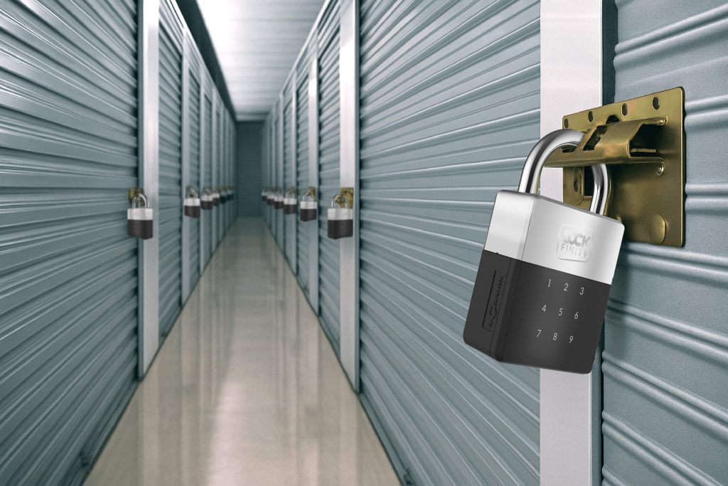 lockfinity installed on storage facility doors